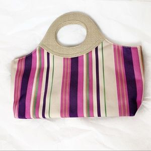 Rainbow Canvas Purse, retro